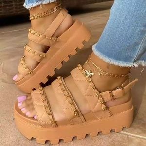 Platform Chain Sandals